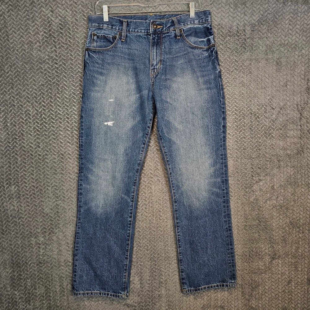 Gap Premium Standard Mens Straight Leg Blue Jeans 31x30 Medium Wash 100%‎ Cotton